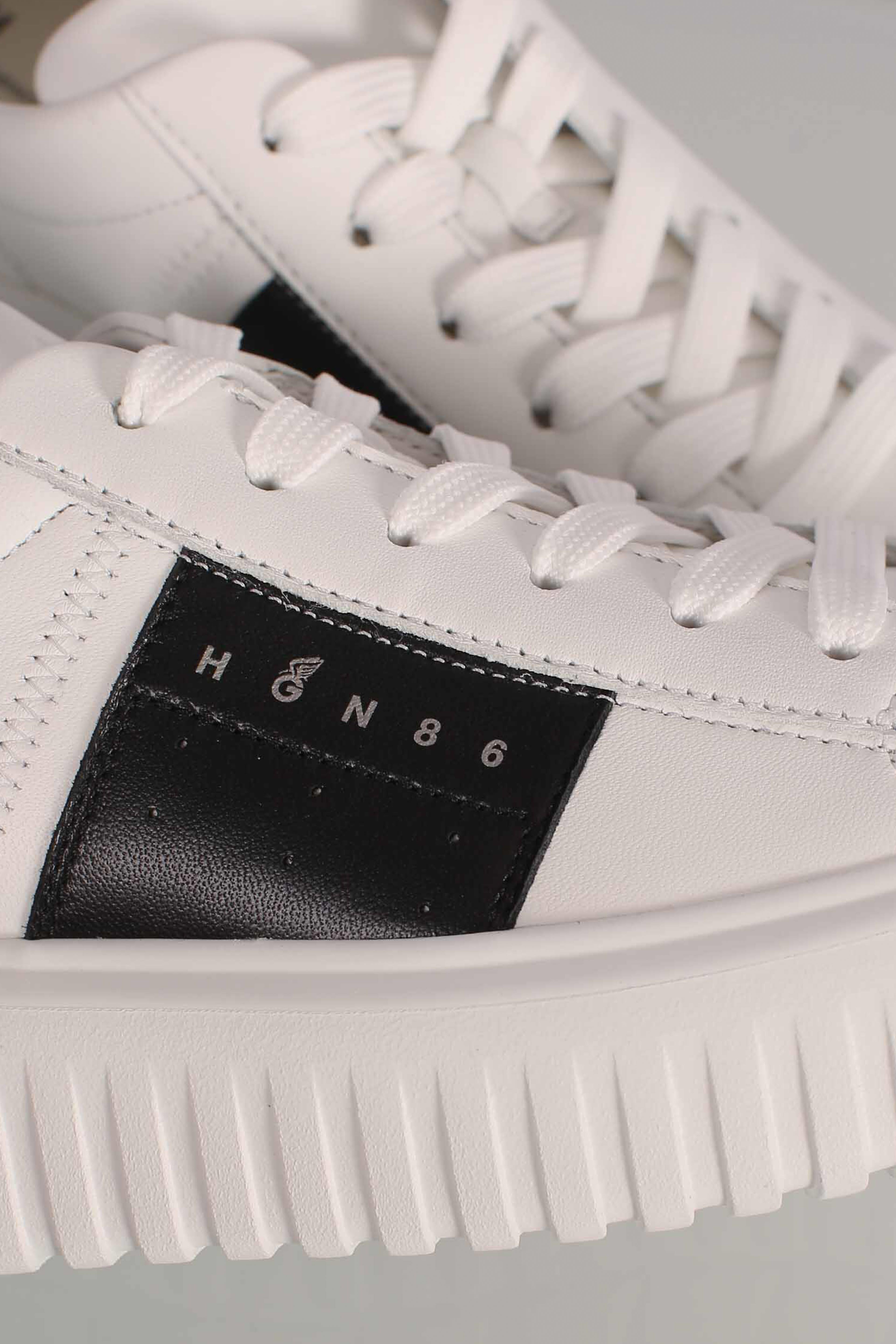Sneakers Hogan H-Stripes bianco nero HXM6450FO70LE99998 HOGAN