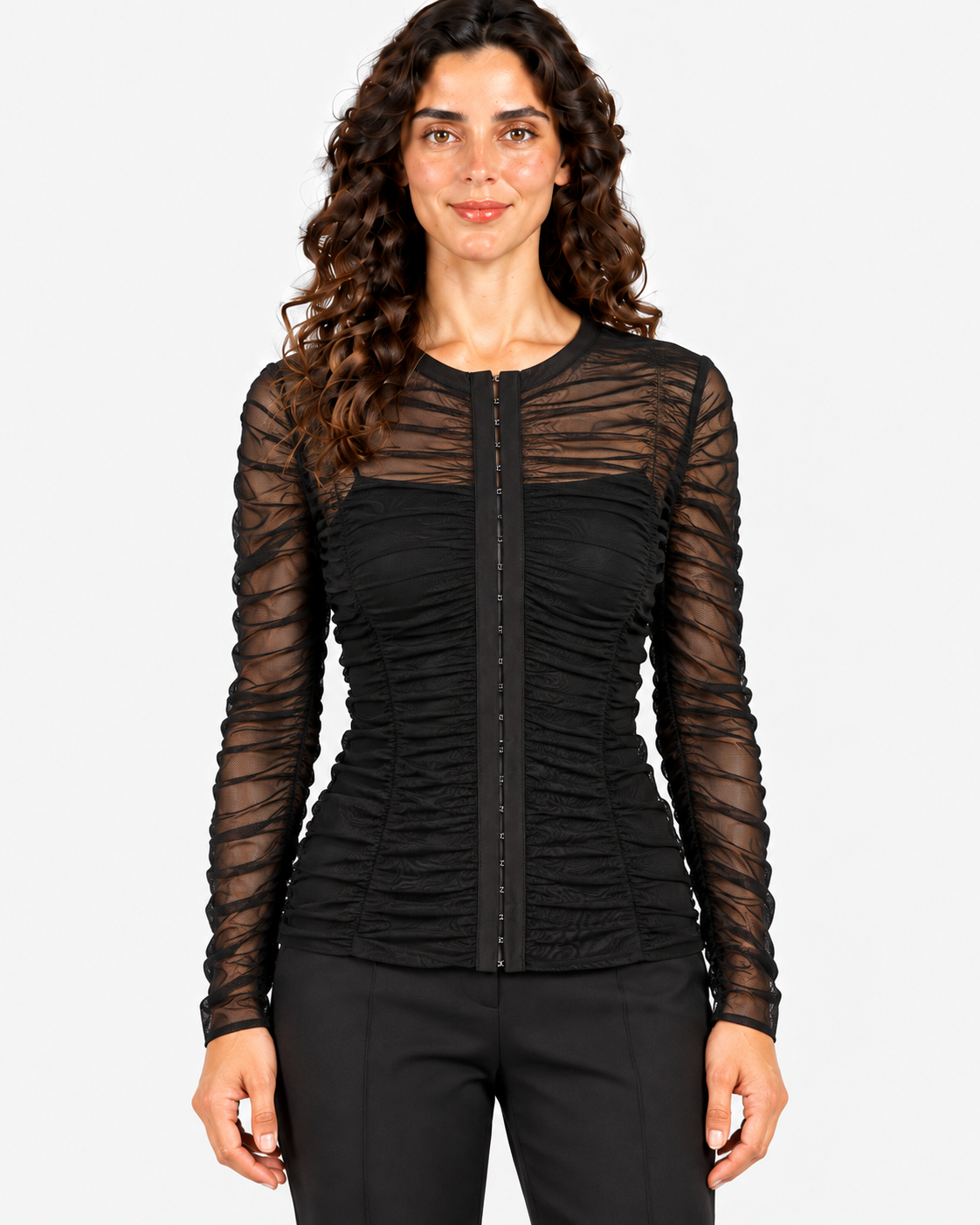 Imperial Giubbotto Donna Retinato Trasparente con Zip