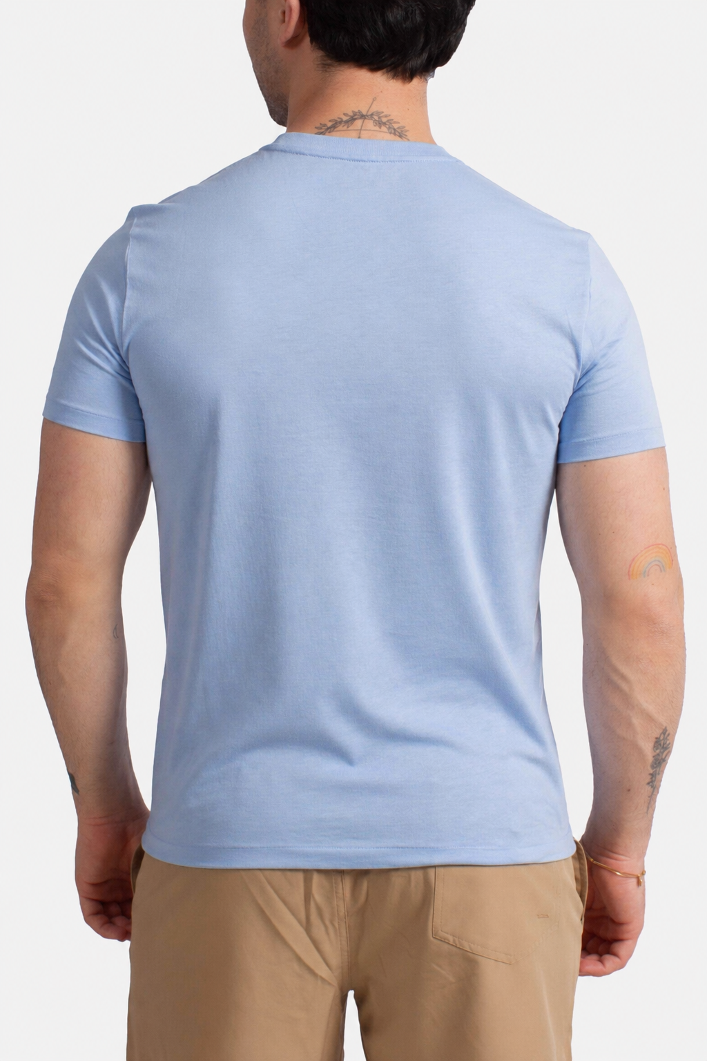 Maglietta in jersey Custom Slim-Fit light blue
