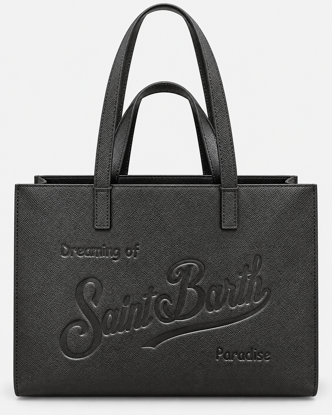 MC2 Saint Barth Borsa Donna Jour Bag Saffiano Leather Nera a Mano e a Spalla