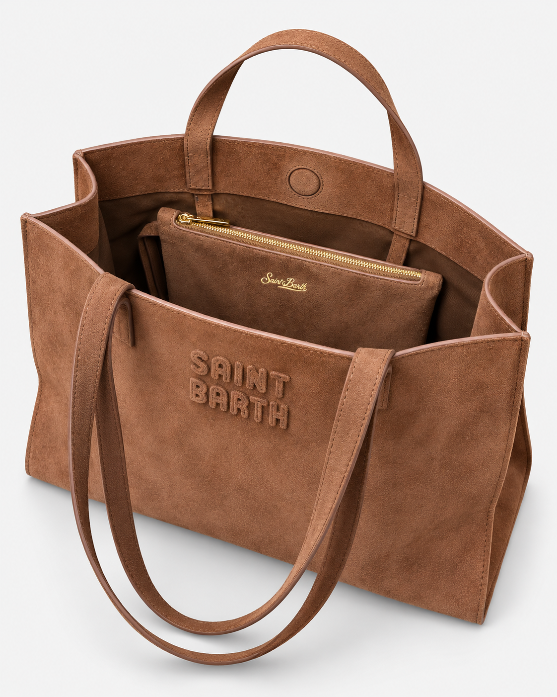 MC2 Saint Barth Borsa Donna Jour Bag Color Cuoio a Mano e a Spalla
