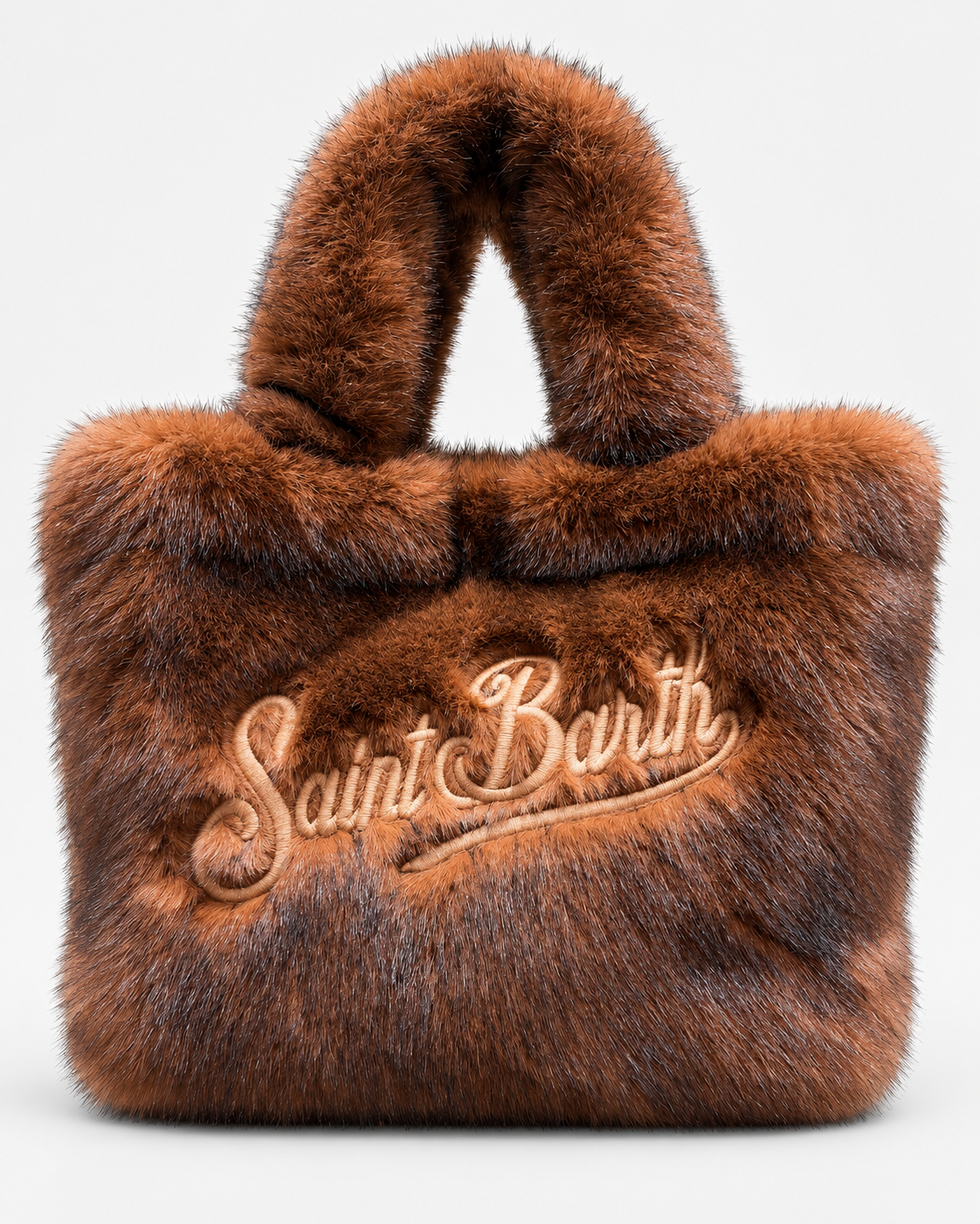 MC2 Saint Barth Borsa Donna Vanity Mini Soft Fur Marrone
