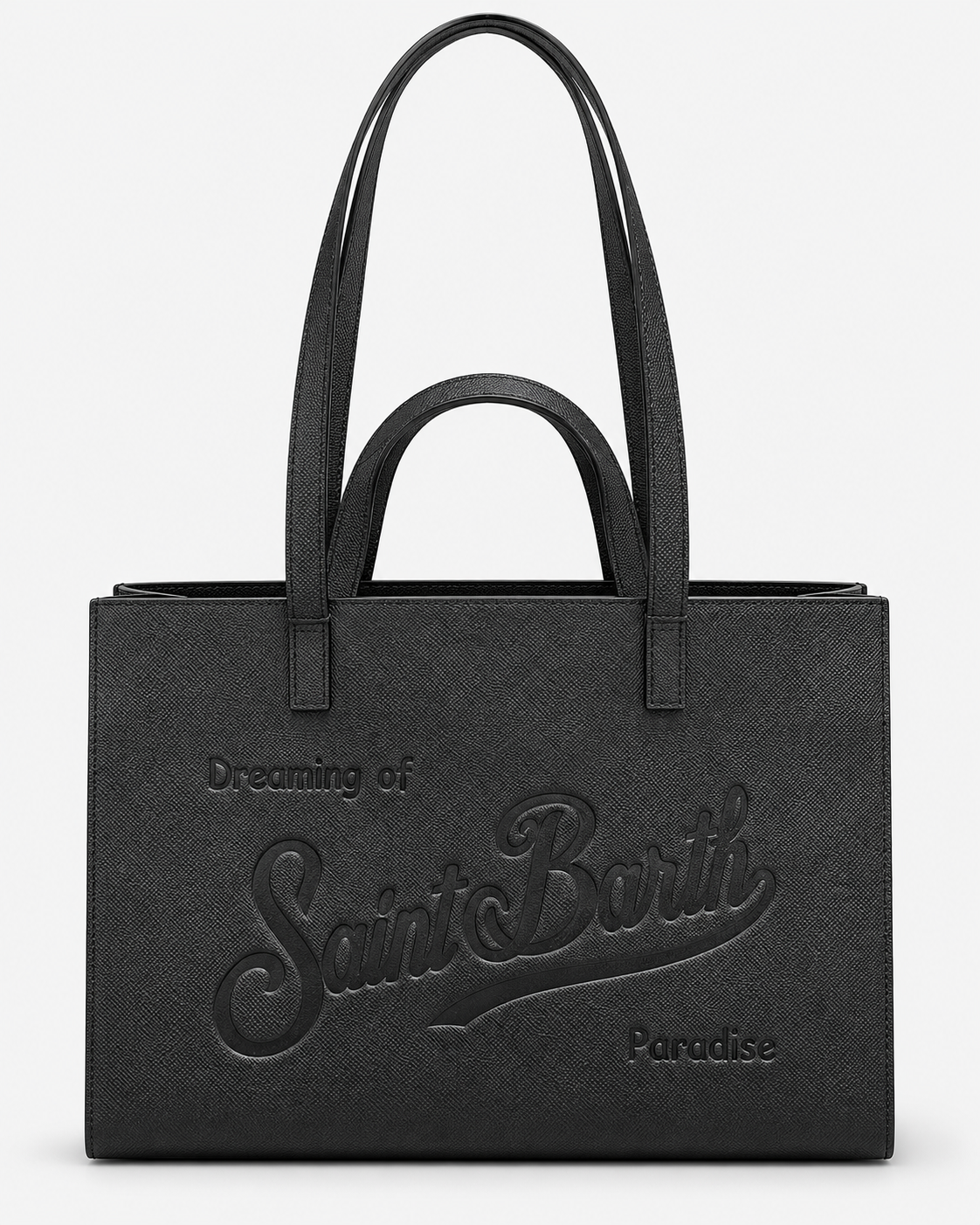 MC2 Saint Barth Borsa Donna Jour Bag Saffiano Leather Nera a Mano e a Spalla