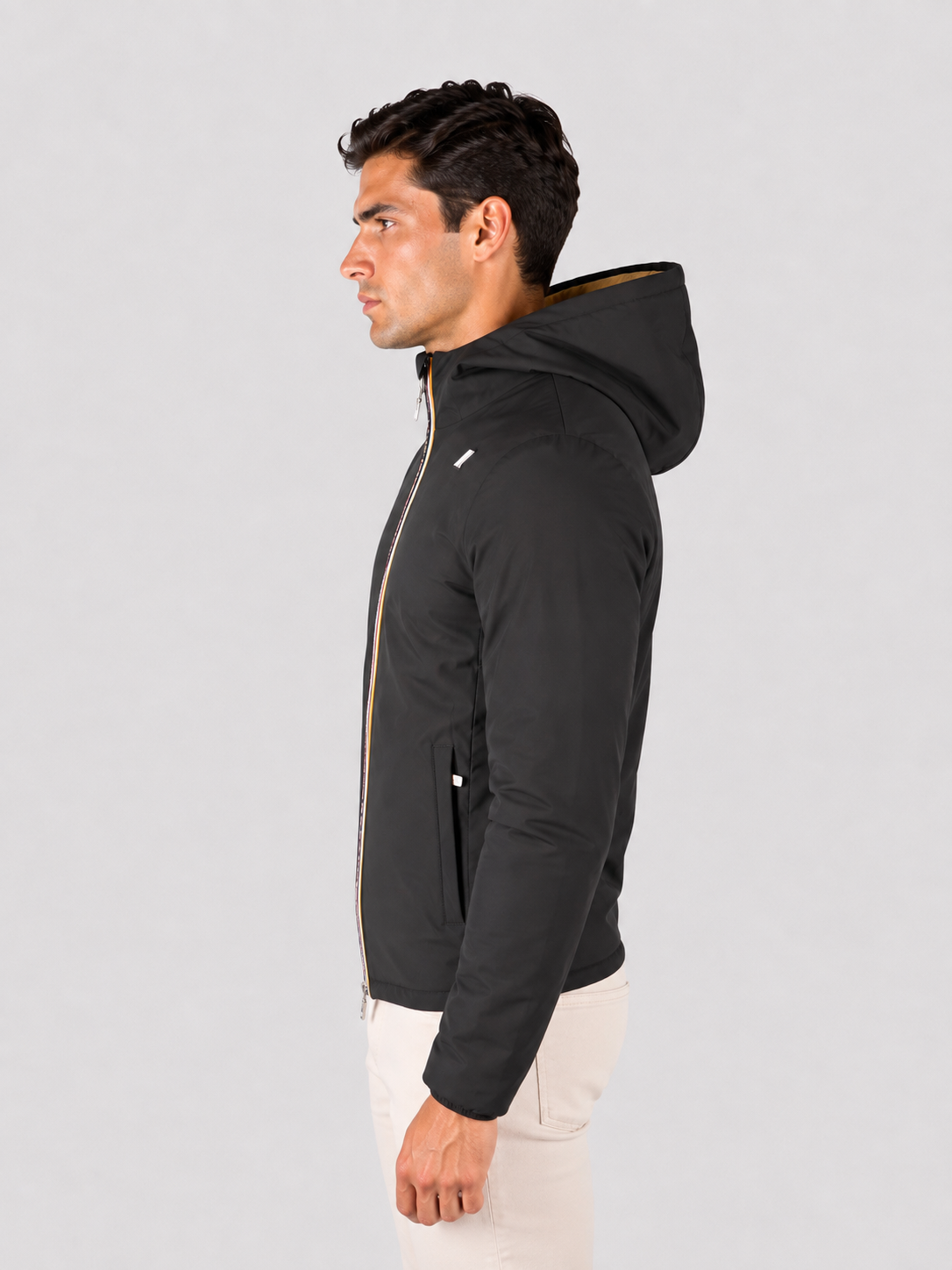 Giubbotto k-way uomo Jack St Warm Double reversibile black pure - beige khaki