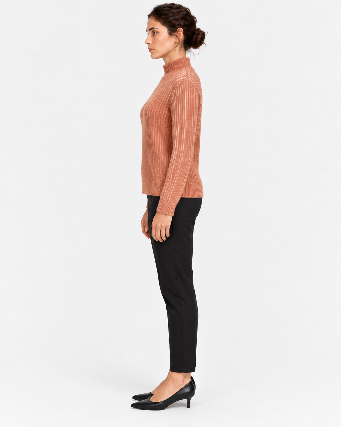 Gran Sasso Maglia Lupetto Donna Terracotta in Puro Cashmere