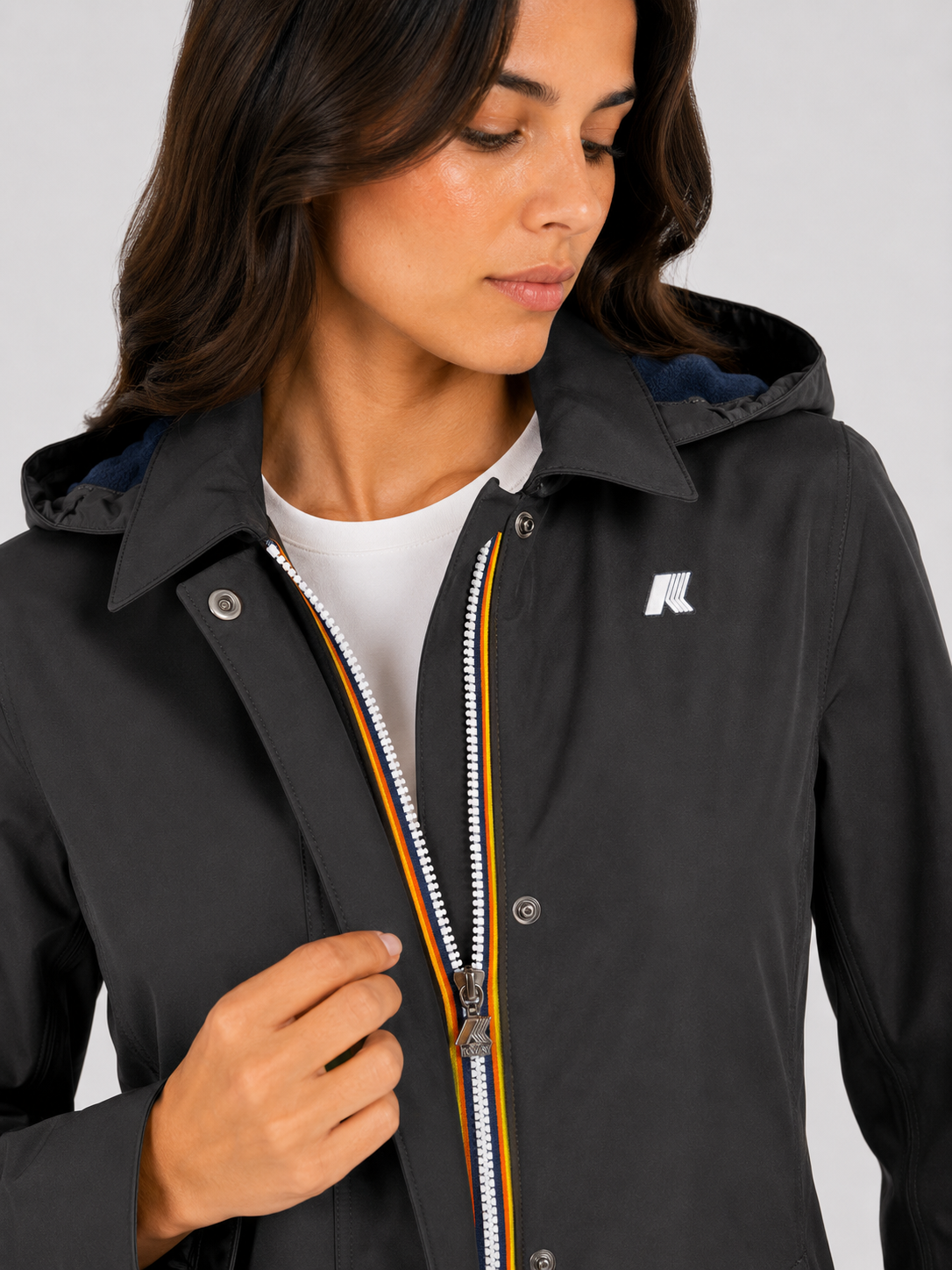 trench MATHY BONDED BLACK - BLUE DEPTH