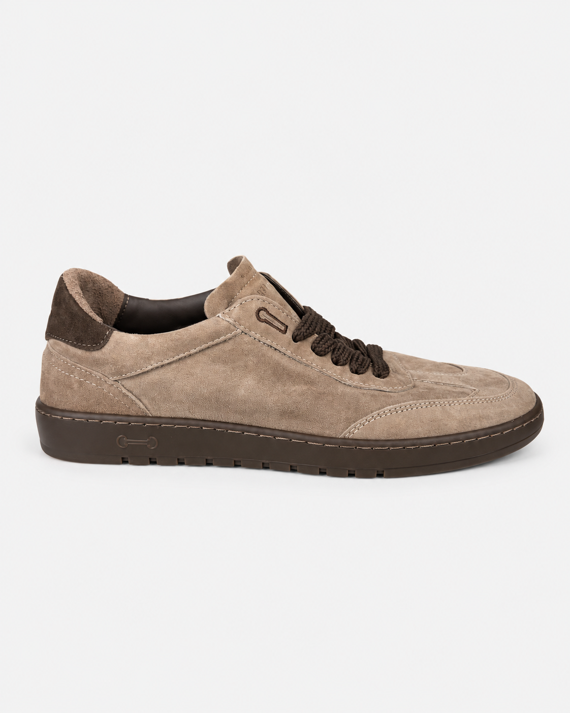 Piuma Studio Sneakers uomo in pelle scamosciata taupe