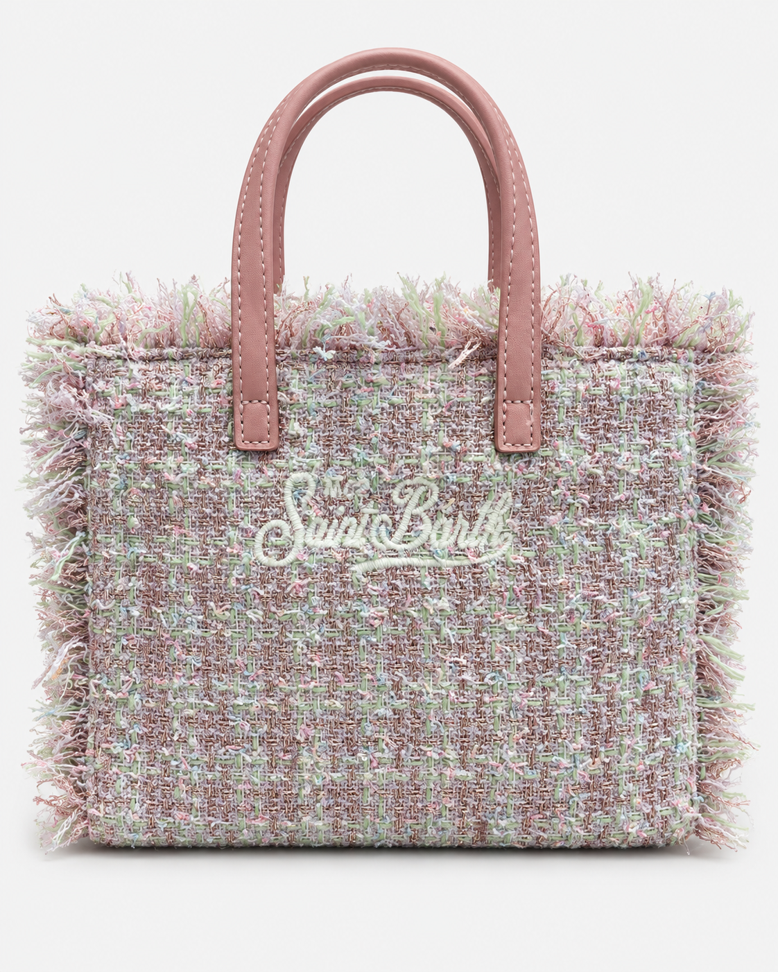 MC2 Saint Barth Borsa Donna Vanity Mini Tweed Lurex Rosa con Tracolla