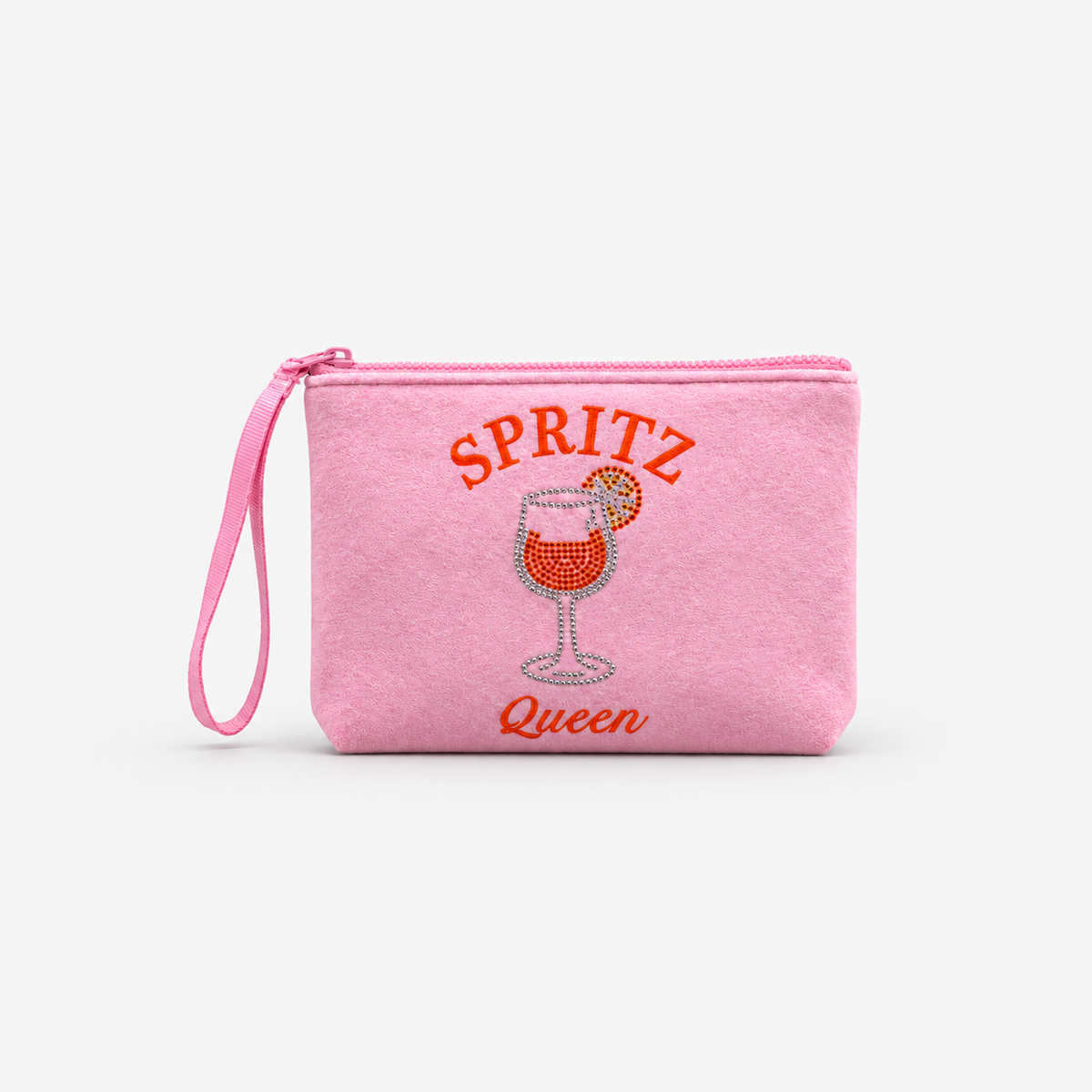 MC2 Saint Barth Pochette Donna Aline Rosa Spritz Queen con Strass