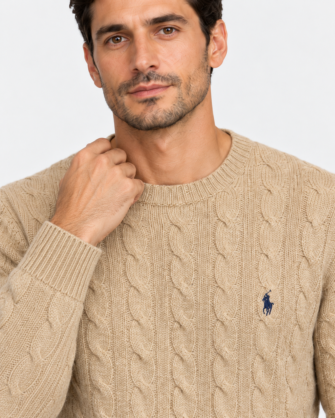 Brown wool and cashmere sweater