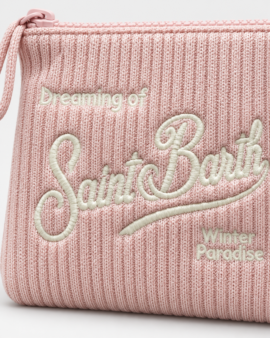 MC2 Saint Barth Pochette Donna Aline Tricot Rosa a Coste