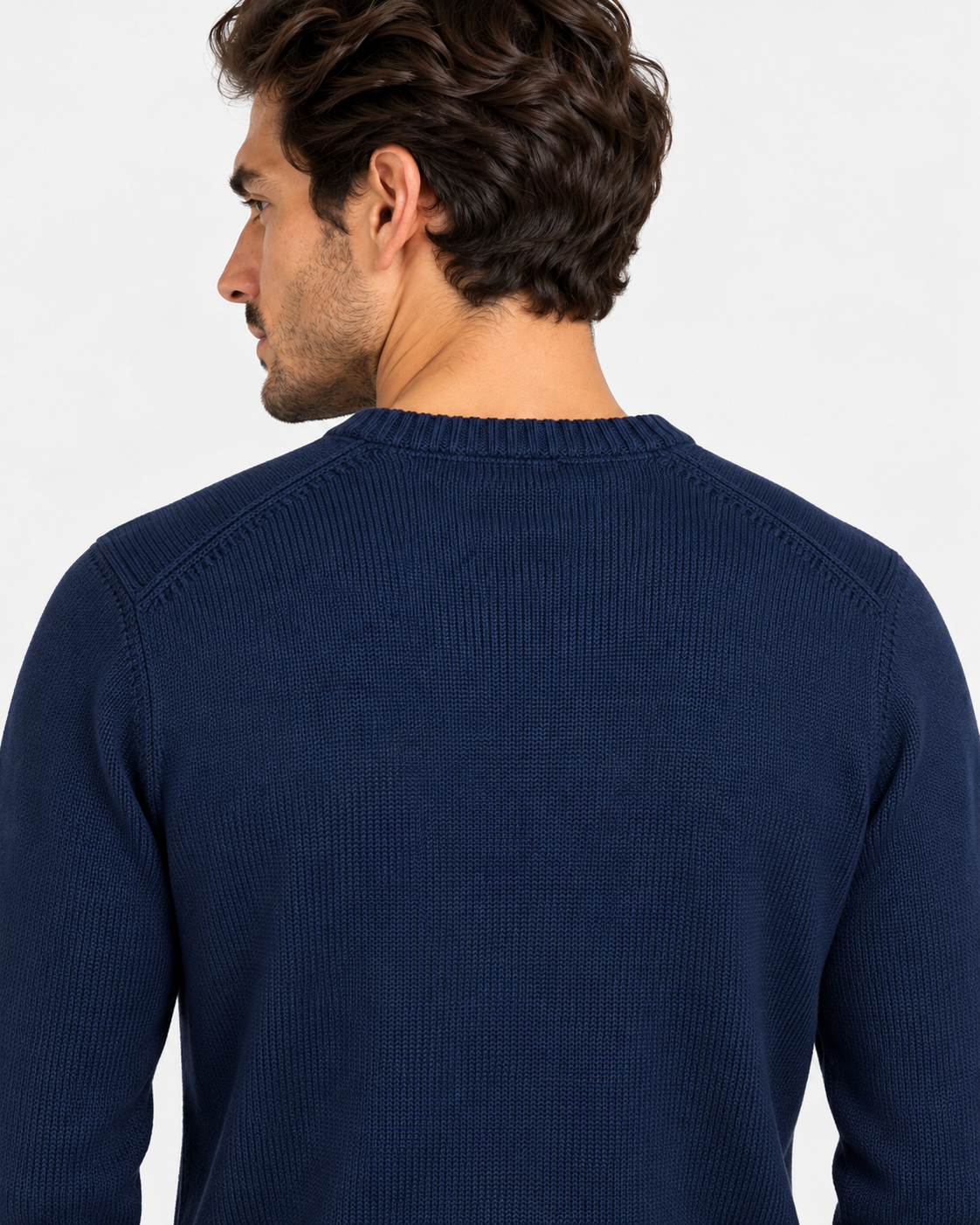 Polo Ralph Lauren Maglione Uomo Girocollo in Cotone Blu