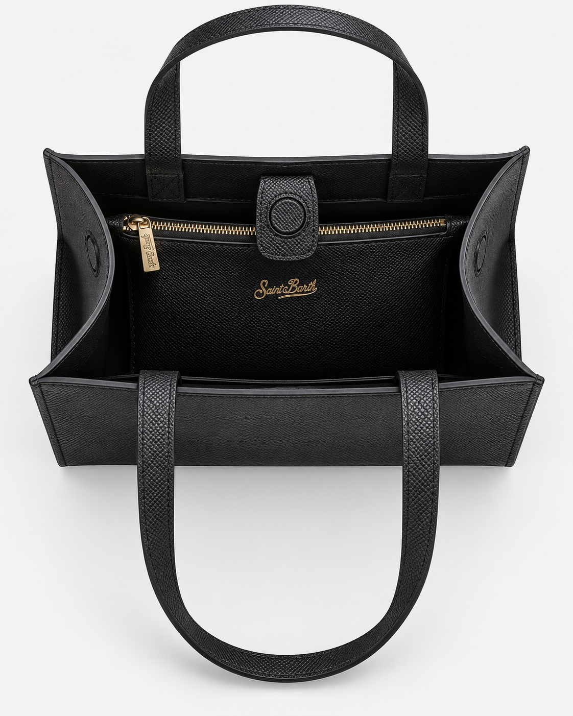 MC2 Saint Barth Borsa Donna Jour Bag Saffiano Leather Nera a Mano e a Spalla