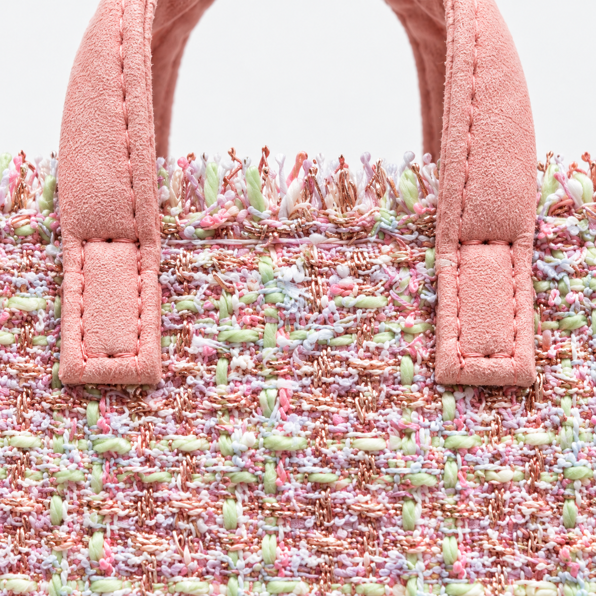 MC2 Saint Barth Phone Bag Donna in Tweed Rosa Multicolore con Tracolla