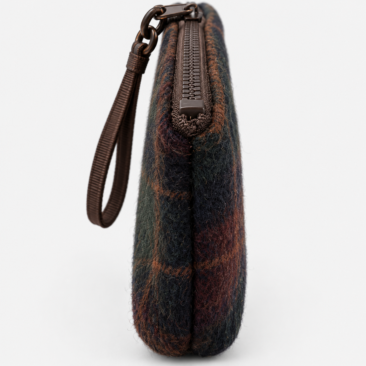 MC2 Saint Barth Pochette Donna Aline Mini Wool Tartan Verde e Bordeaux