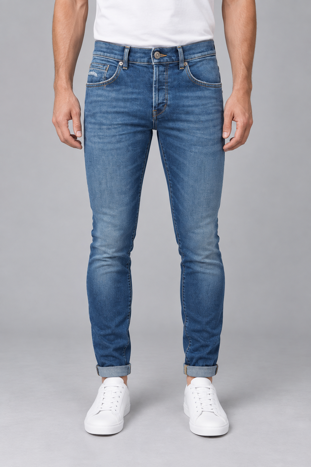 Dondup Jeans Uomo George Slim Fit Blue