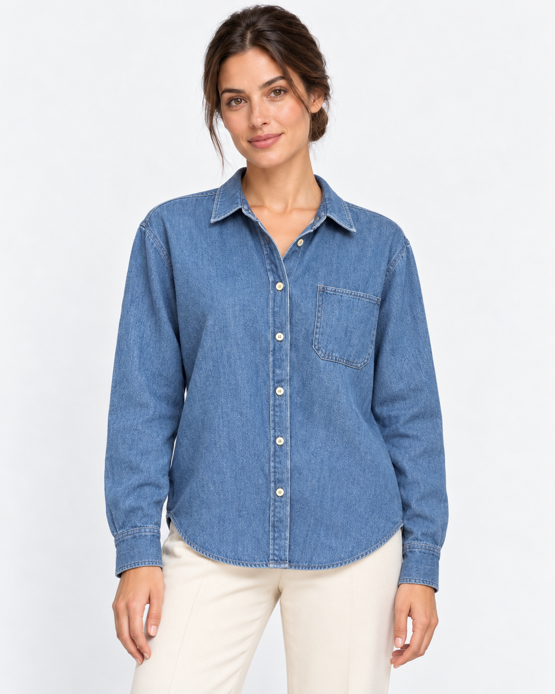 MC2 Saint Barth Camicia Donna Meredith in Denim Blu