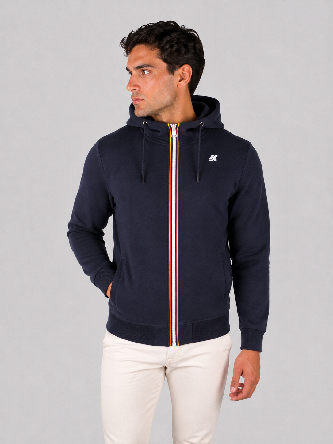 Felpa uomo K-way Rainer Spencer blue depth
