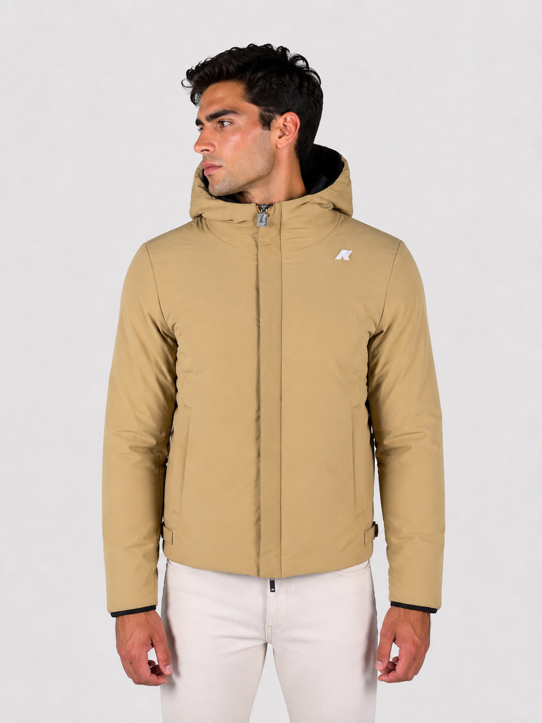 Giubbotto k-way uomo Jack St Warm Double reversibile black pure - beige khaki