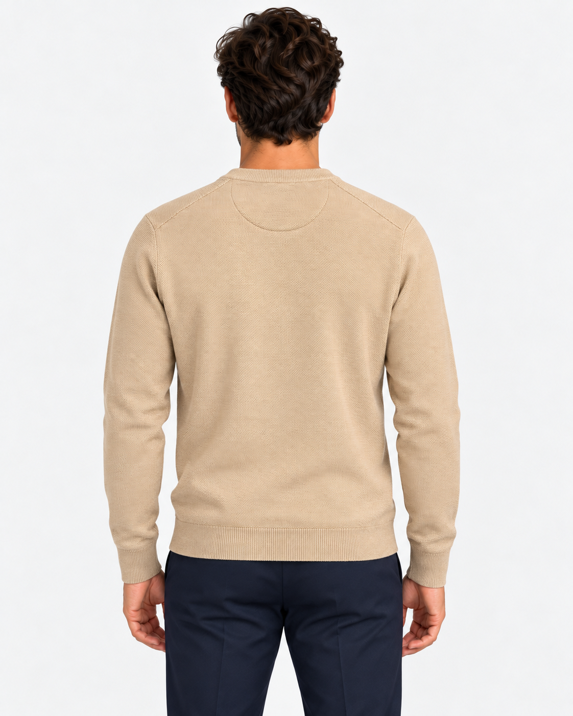 Polo Ralph Lauren Maglione Uomo Girocollo in Cotone Nido d’Ape Brown