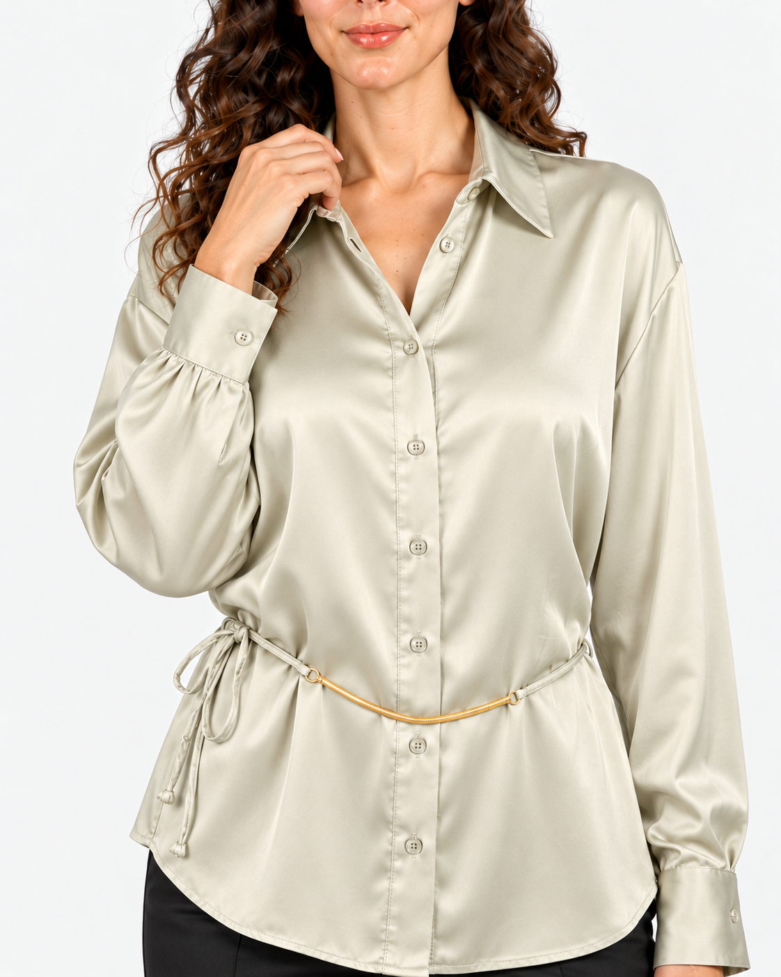 Imperial Camicia Donna Sea Grass in Raso