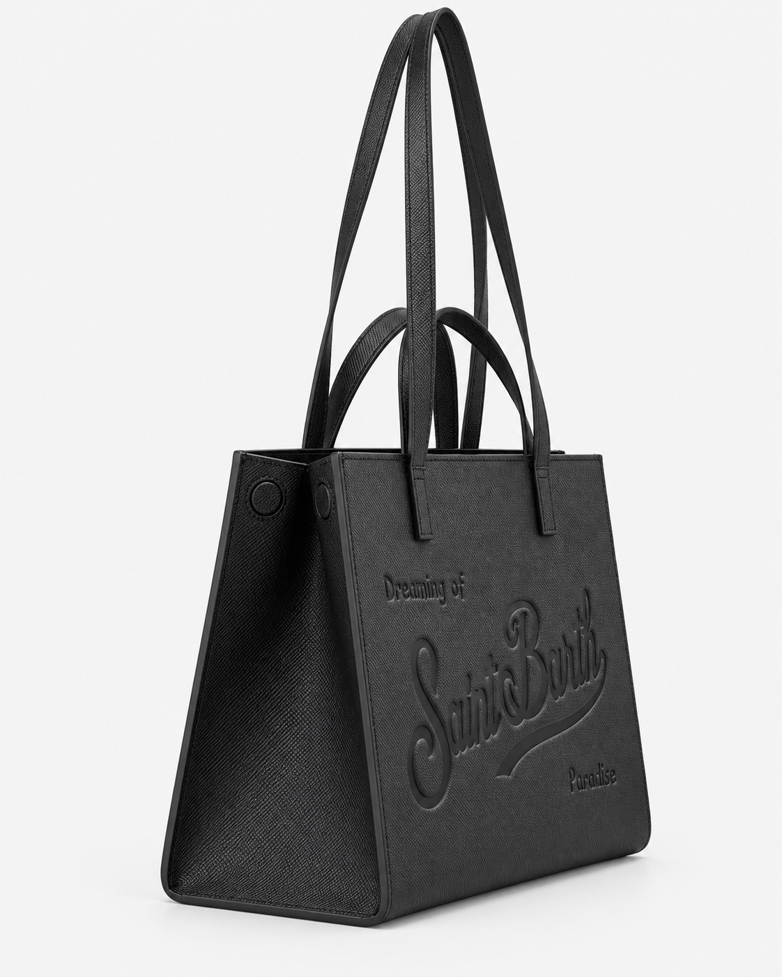 MC2 Saint Barth Borsa Donna Jour Bag Saffiano Leather Nera a Mano e a Spalla