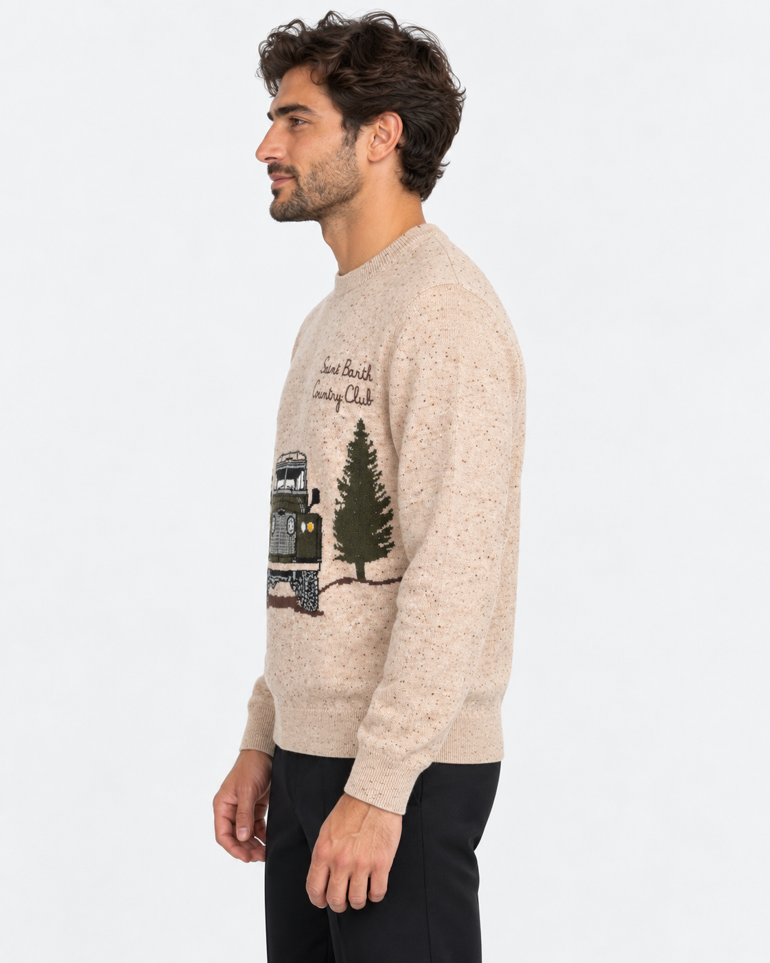 MC2 Saint Barth Maglia Uomo Country Club Beige