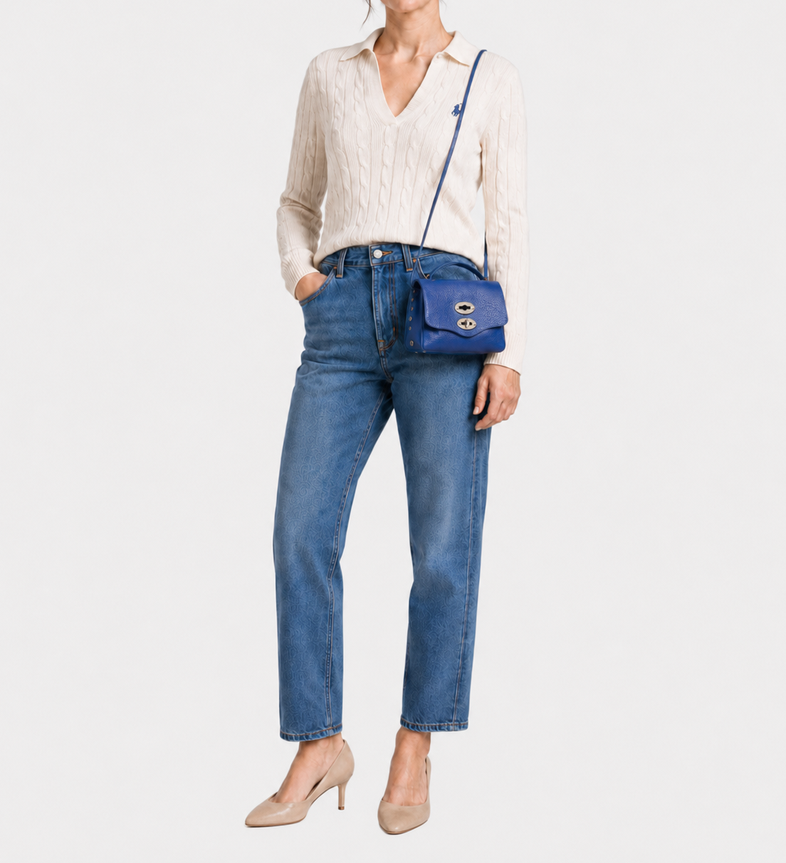Borsa postina Daily Night Super Baby blue more di rovo