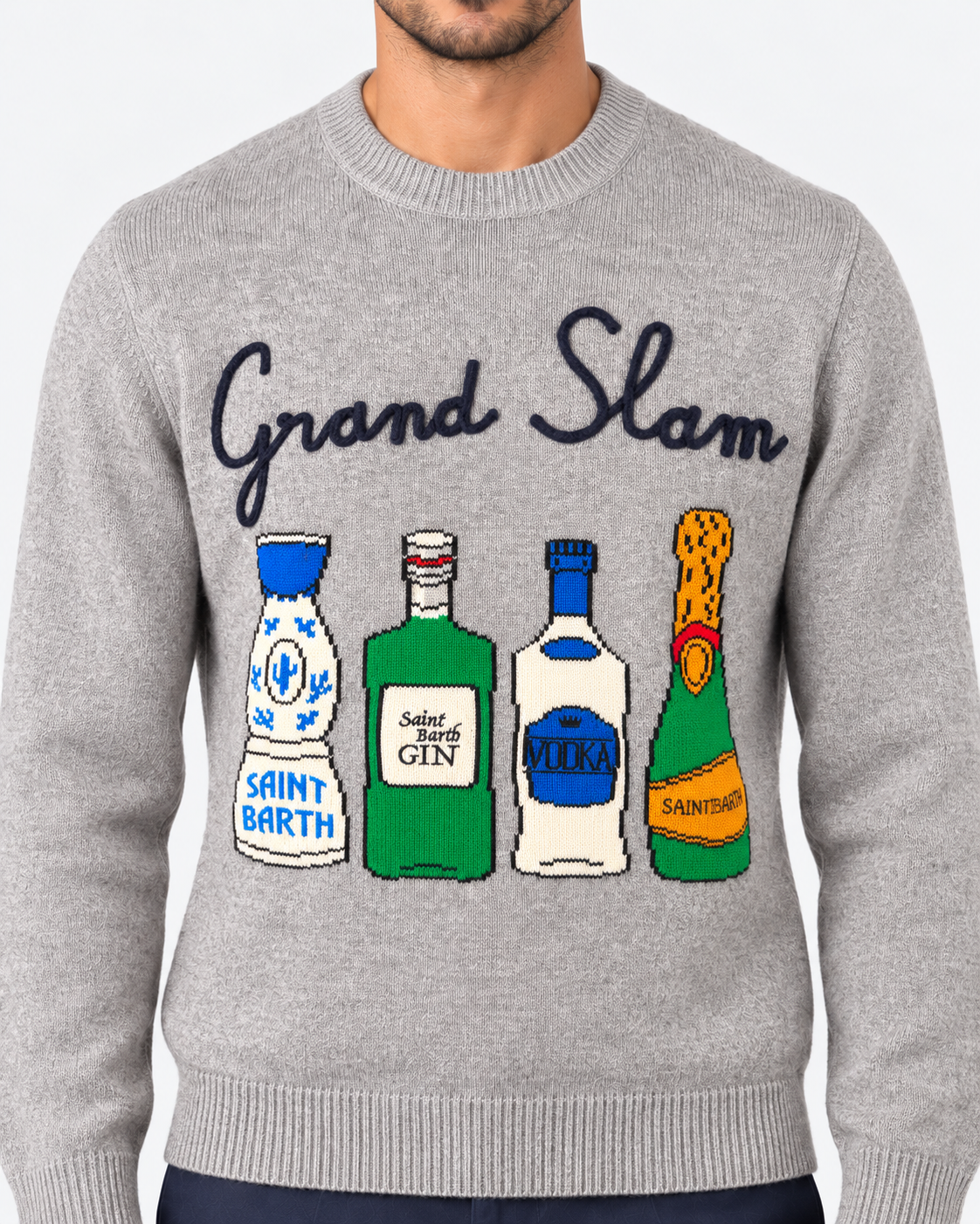 MC2 Saint Barth Maglia Uomo Grand Slam Grigio