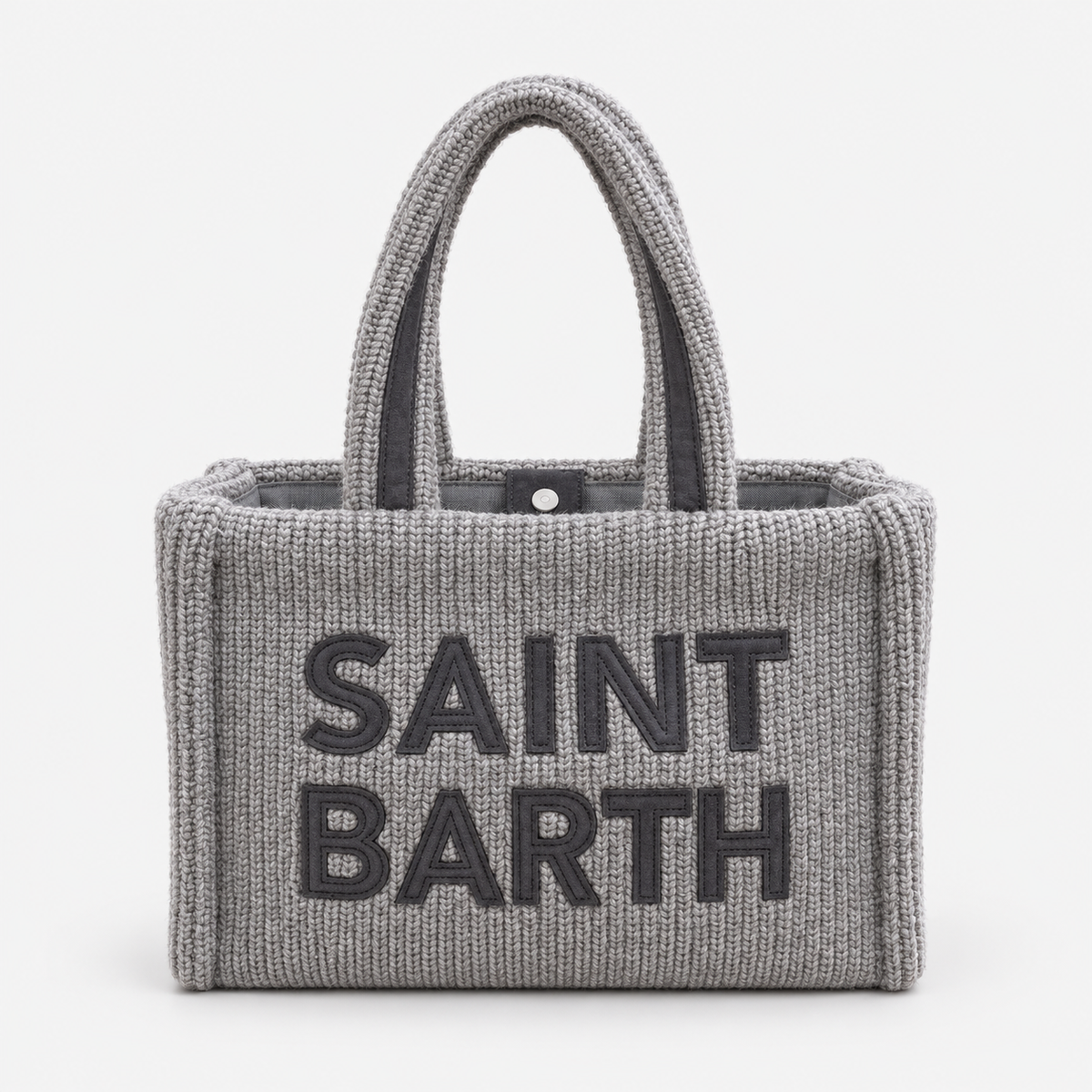 MC2 Saint Barth Borsa Donna Colette in Maglia Grigia Maxi Logo