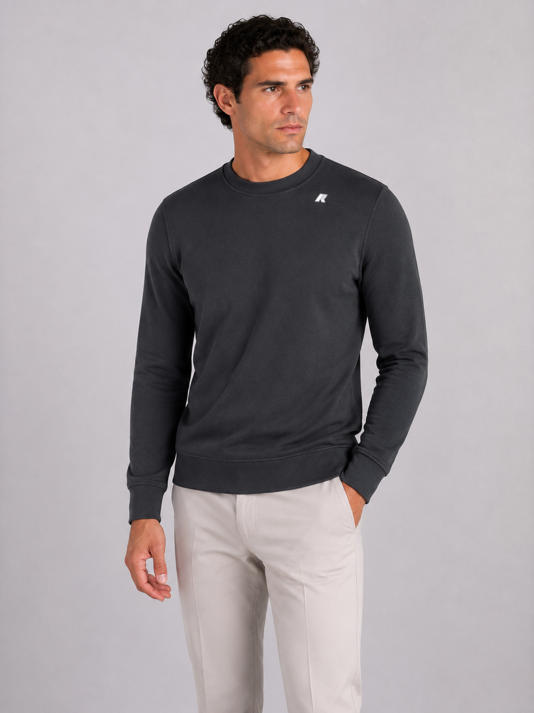 Felpa garzata Baptiste Heavy Fleece black pure