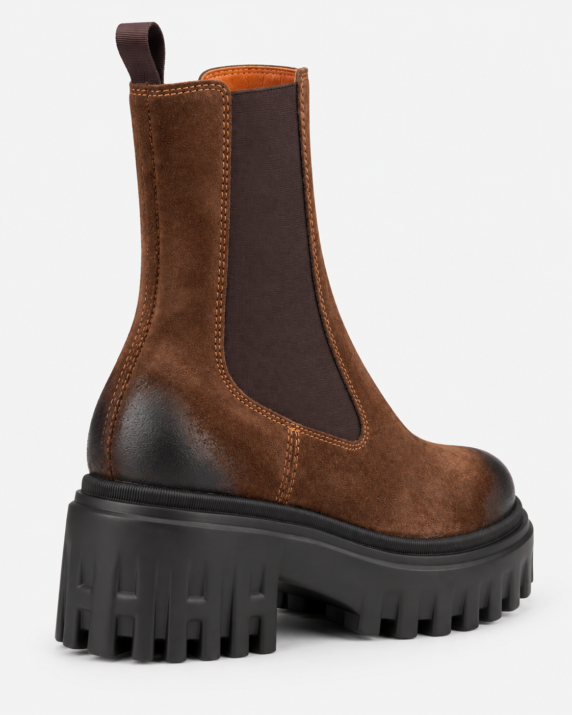 Hogan H700 Chelsea Boots Donna Marrone in Pelle Scamosciata