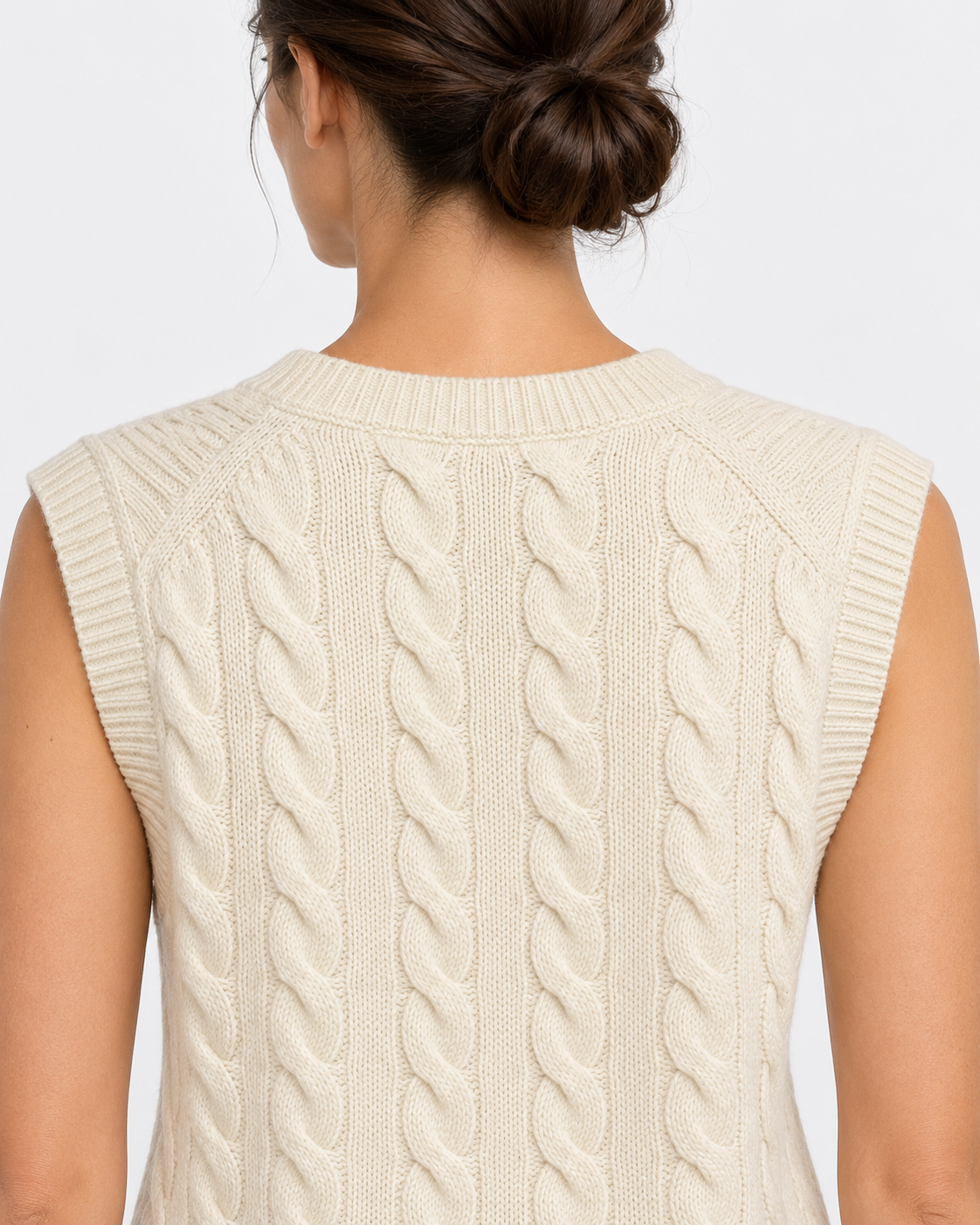 polo ralph lauren Gilet in maglia di lana e cashmere a trecce