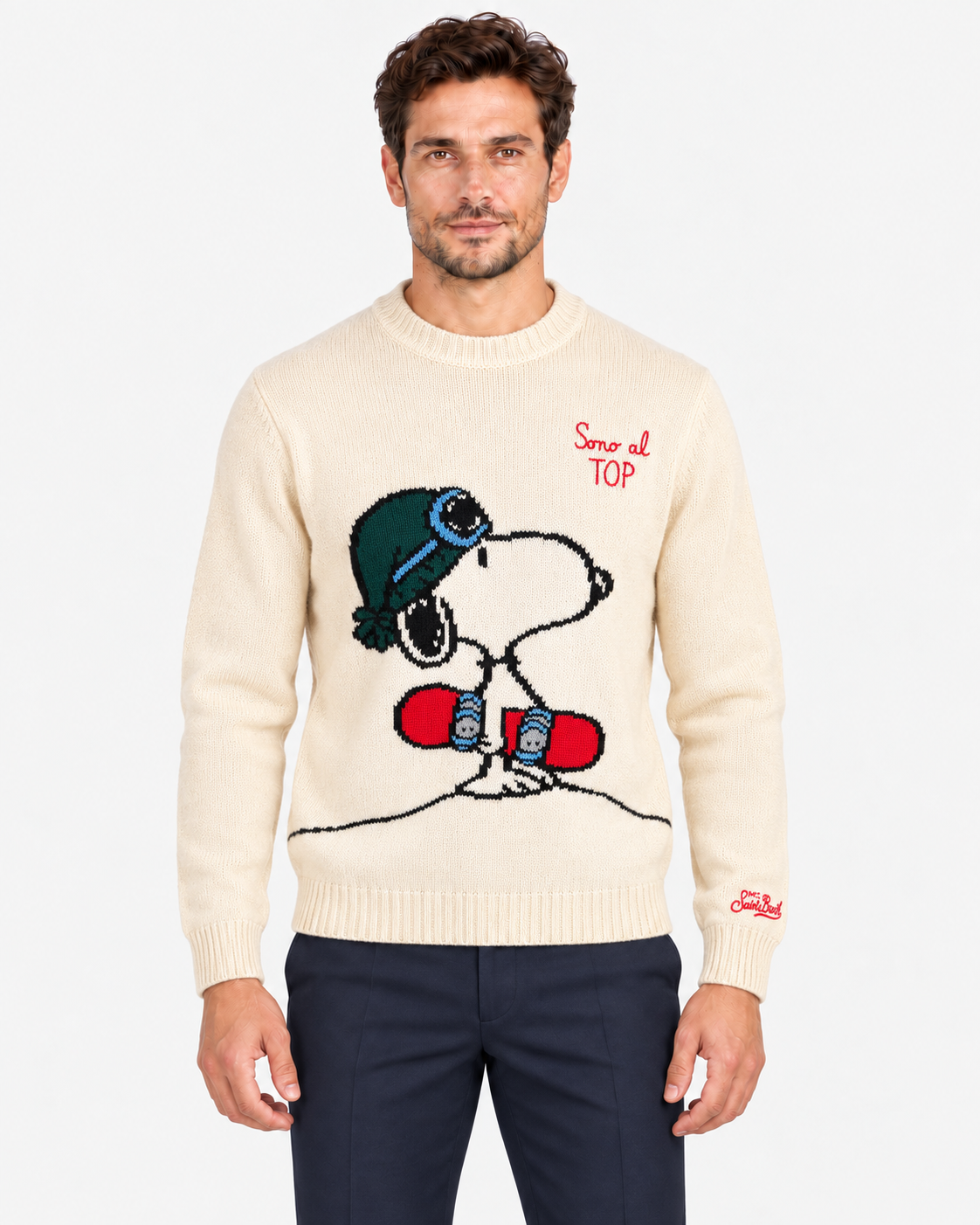 MC2 Saint Barth Maglia Uomo Bombardino Light Panna
