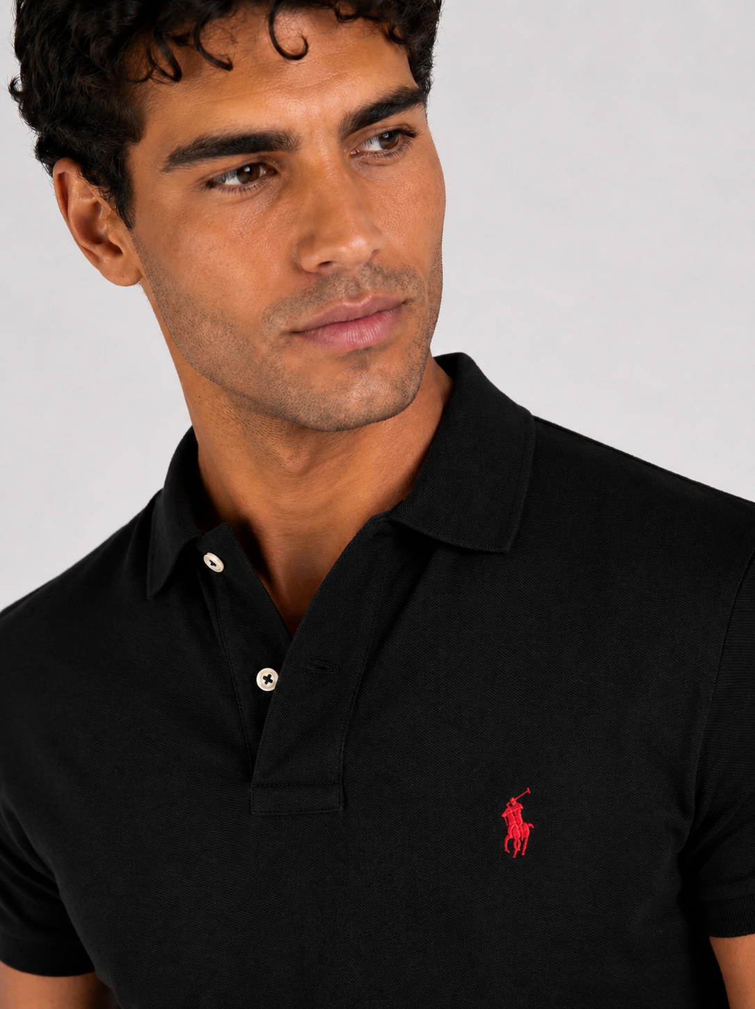 Polo in piqué Slim-Fit BLACK