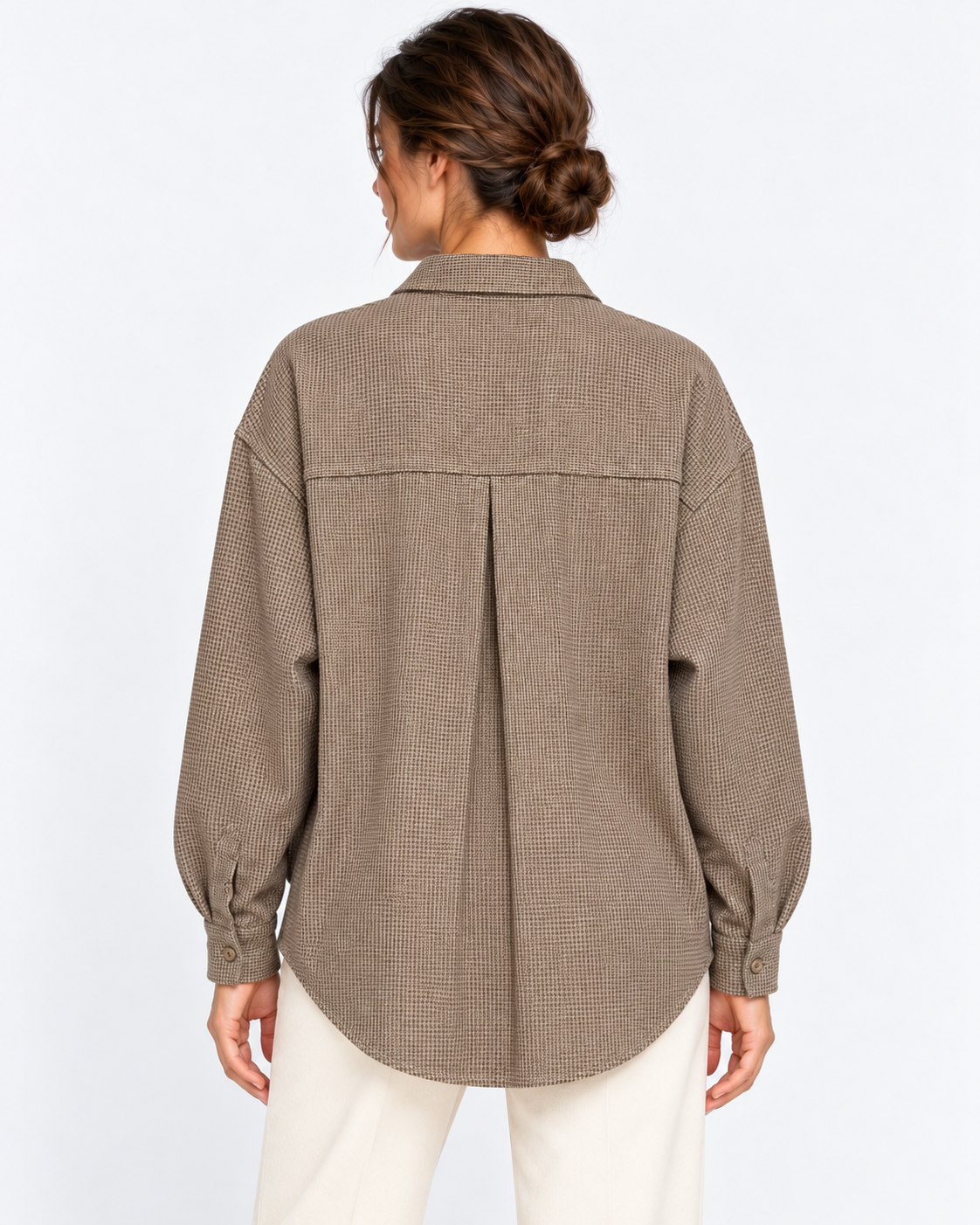 MC2 Saint Barth Camicia Donna Gigy Pied de Poule Snoopy Marrone