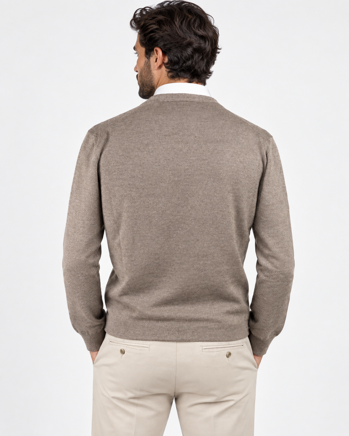 Gran Sasso Cardigan uomo in lana testa di moro
