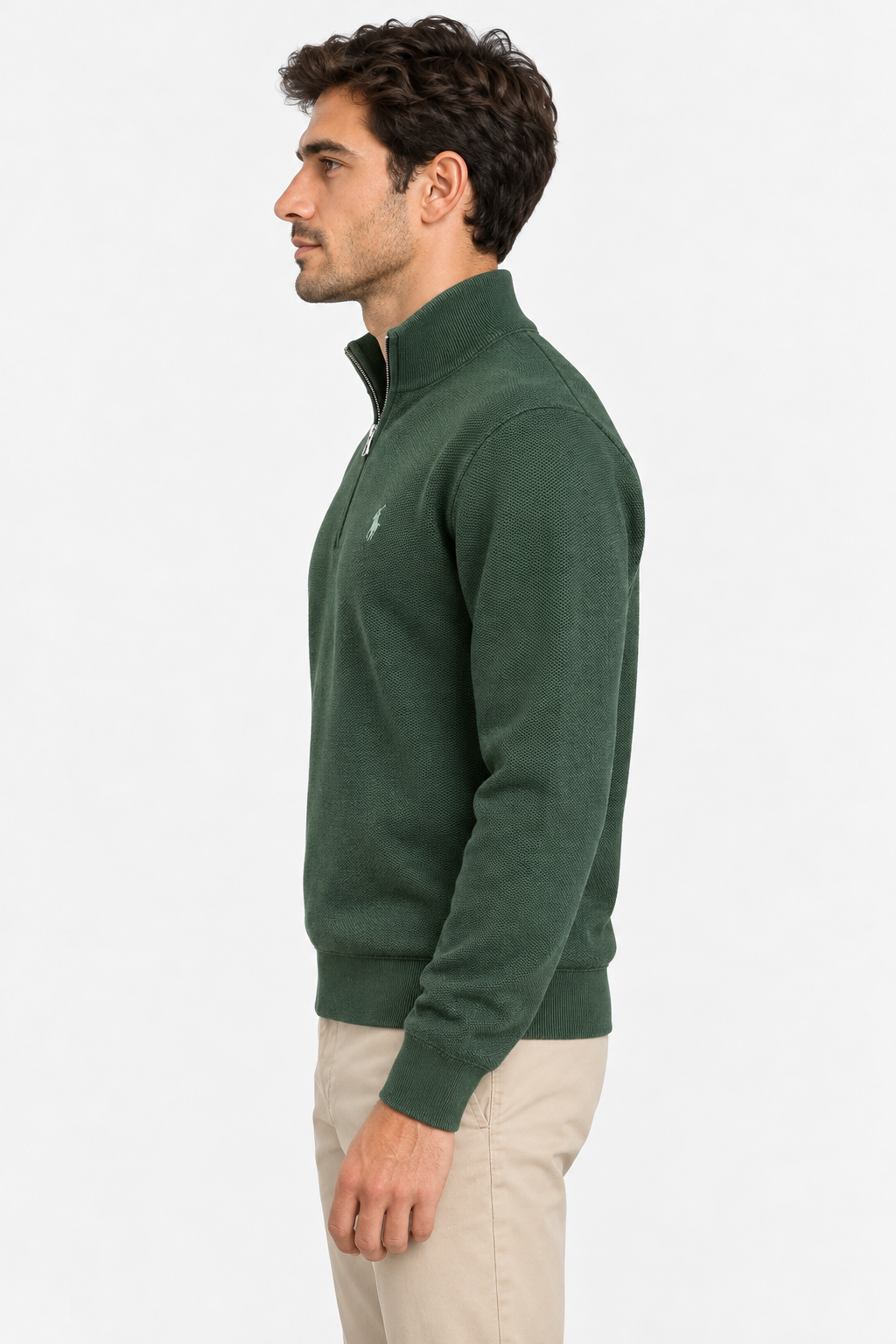 Polo Ralph Lauren Maglia Uomo con Zip a Nido d’Ape