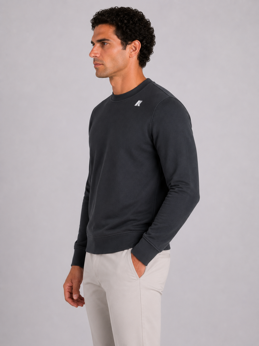 Felpa garzata Baptiste Heavy Fleece black pure