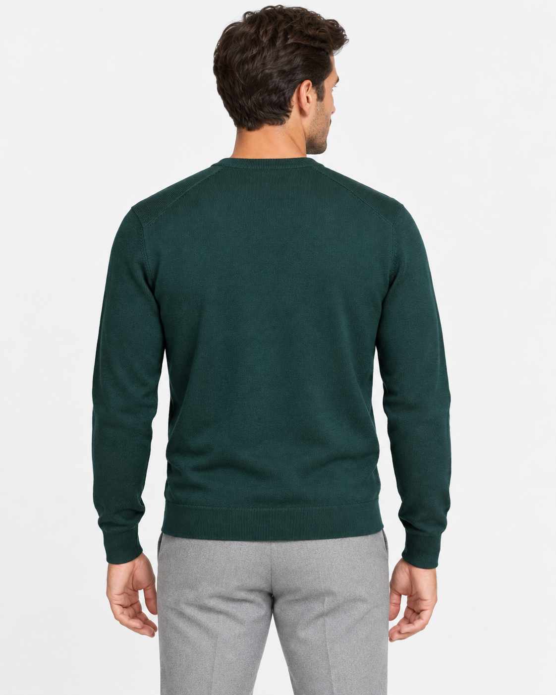 Gran Sasso Maglia Uomo Girocollo in Lana Verde