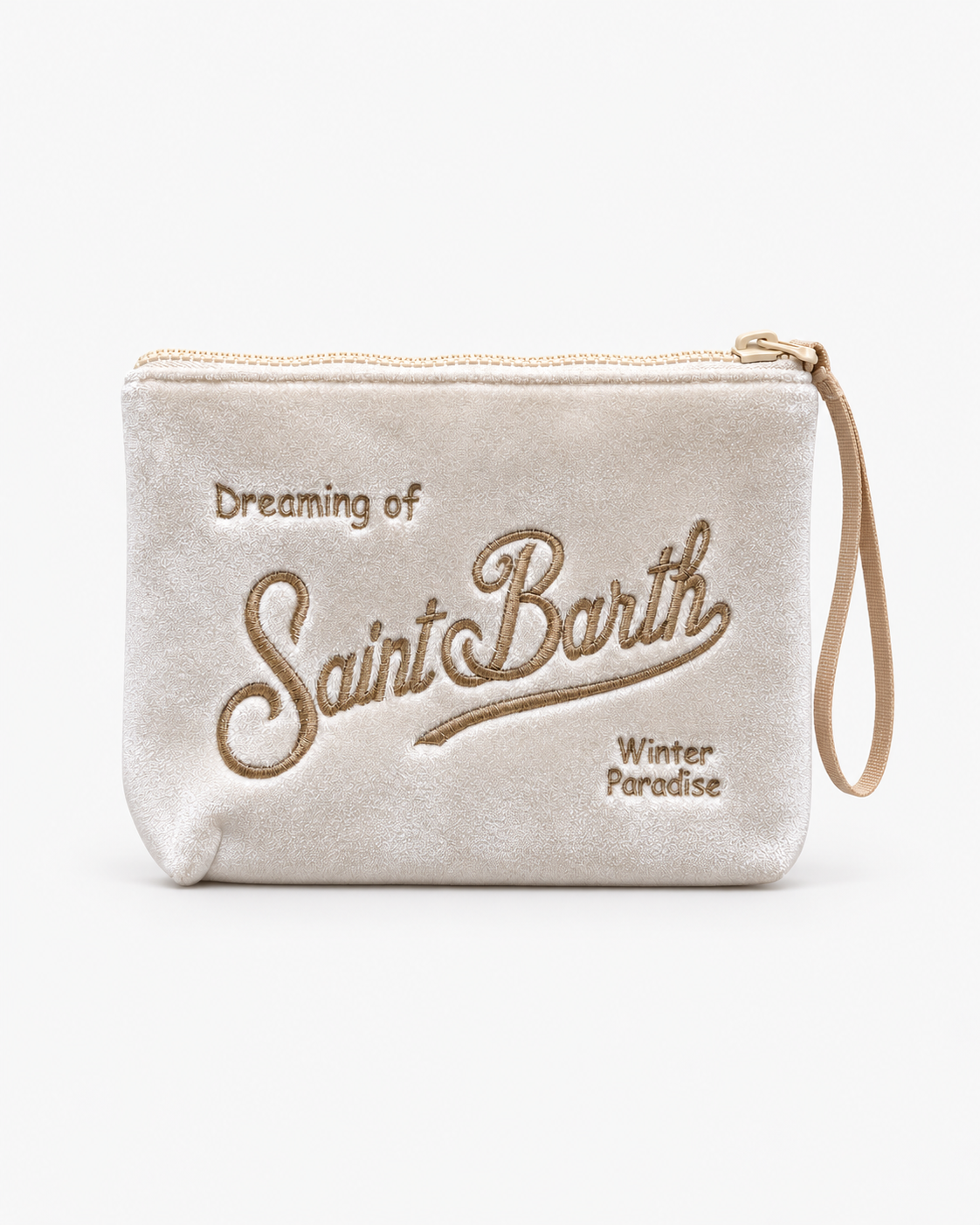 MC2 Saint Barth Pochette Donna Aline Velvet in Velluto Avorio