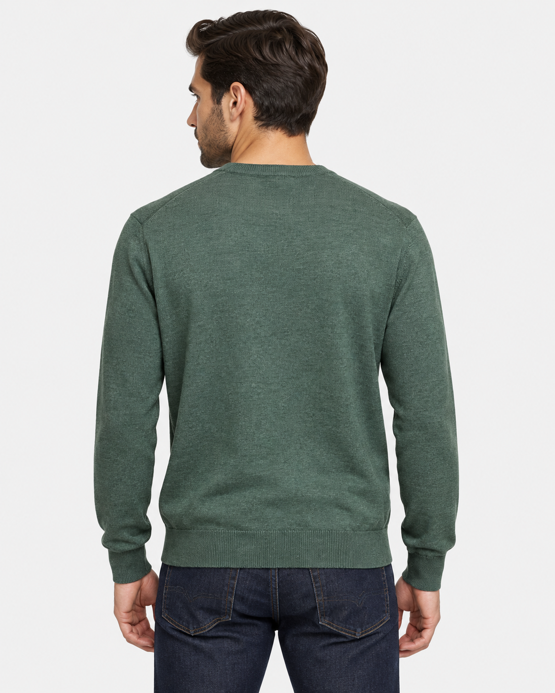 Polo Ralph Lauren Maglione Uomo Girocollo in Lana Verde