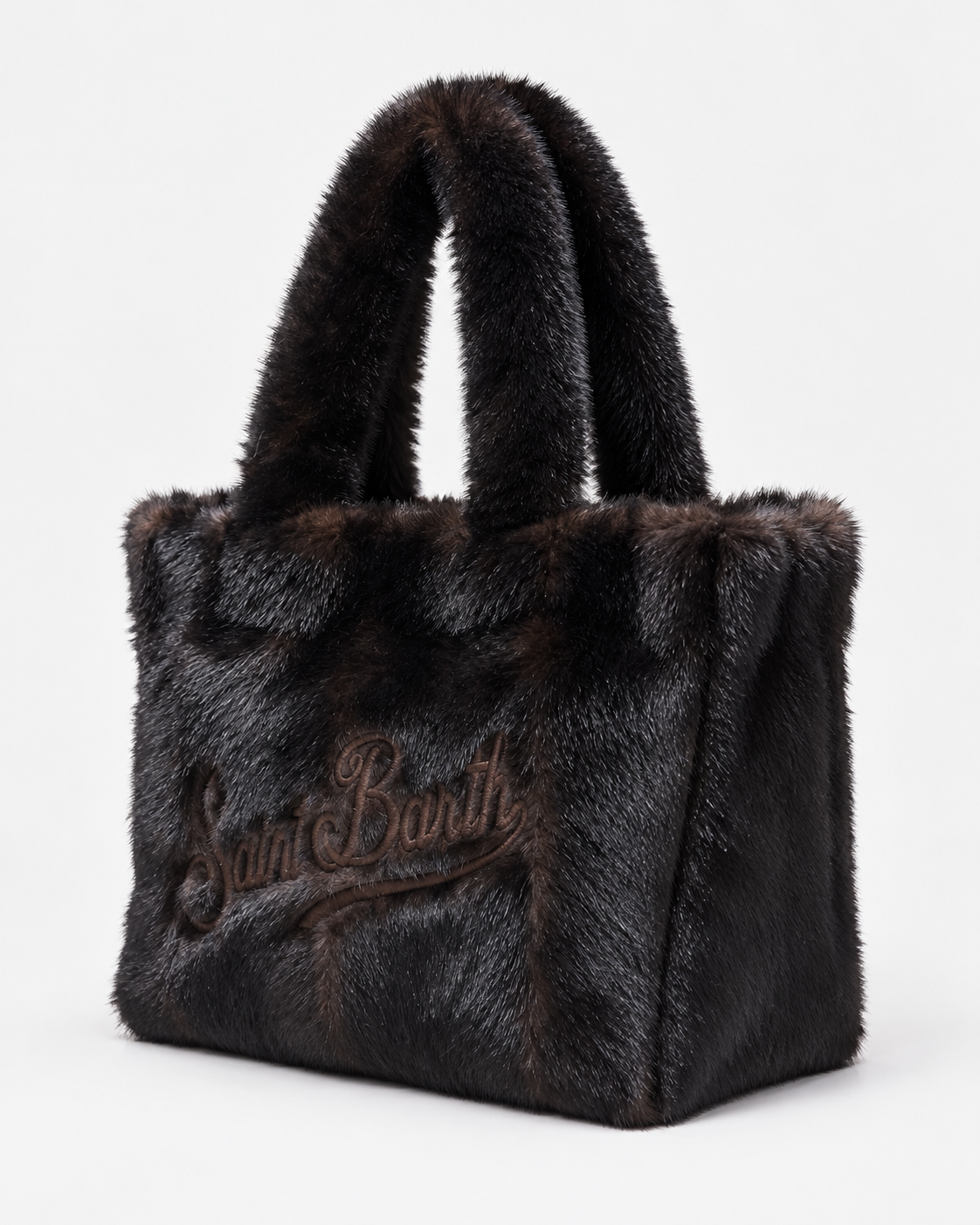 MC2 Saint Barth Borsa Donna Colette Soft Fur Marrone Scuro