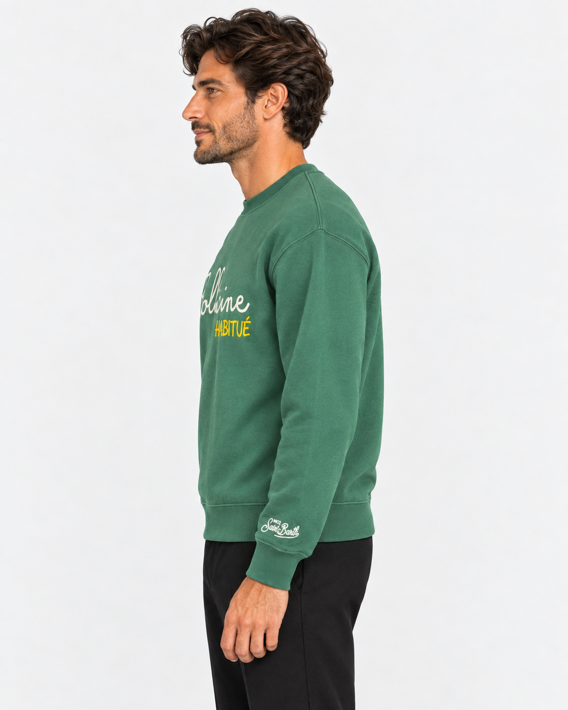 MC2 Saint Barth Felpa Uomo Verde Bollicine Habitué