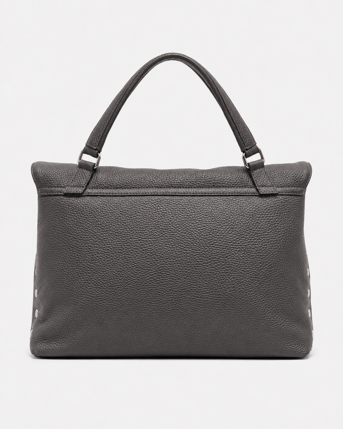 BORSA POSTINA® MEDIUM IN PELLE MARTELLATA GREY VULCANO