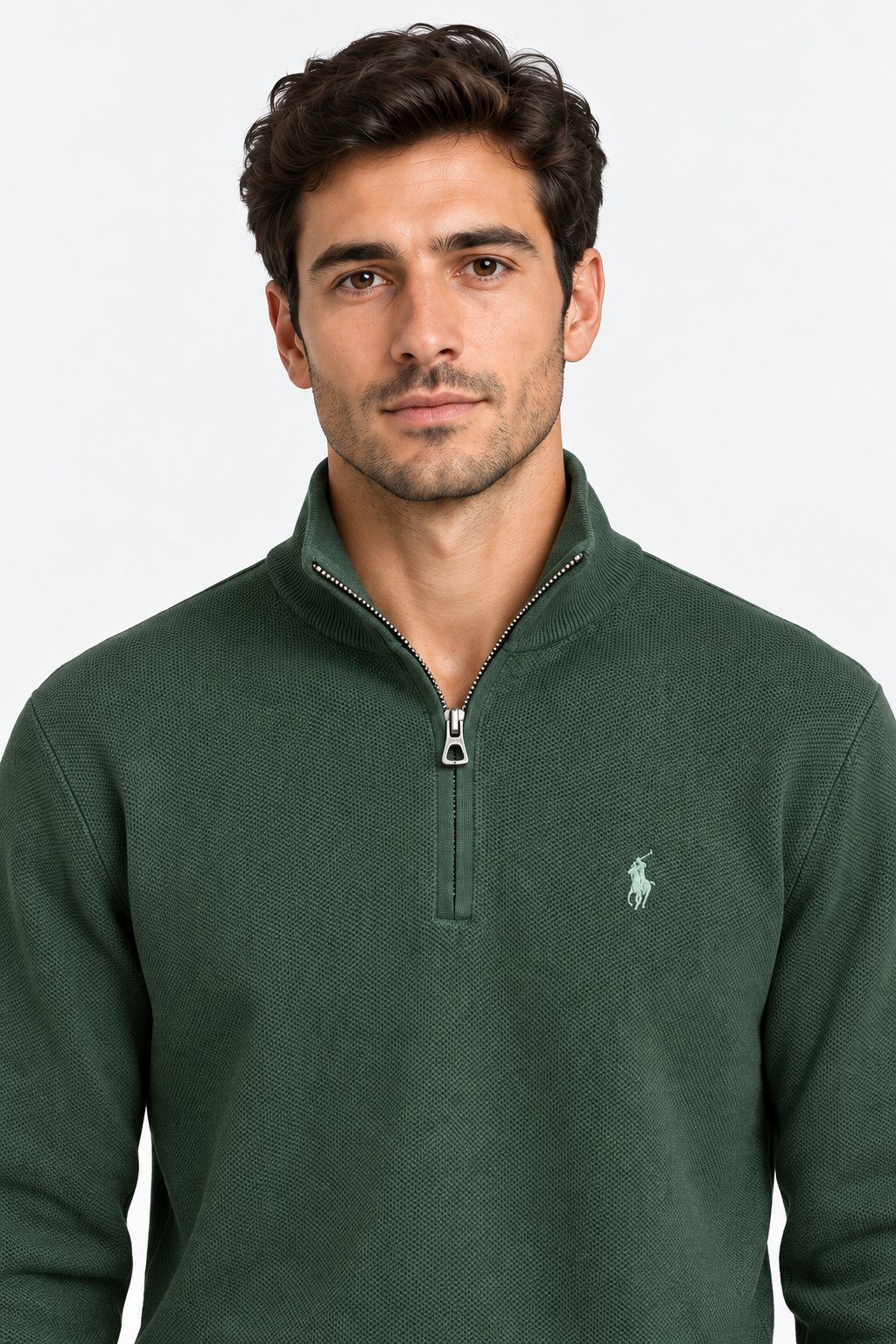 Polo Ralph Lauren Maglia Uomo con Zip a Nido d’Ape
