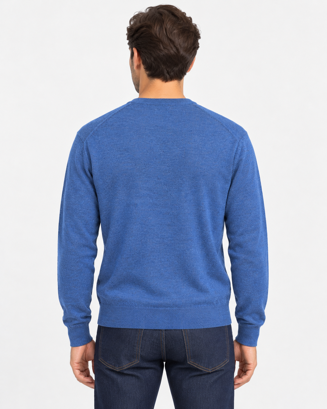 Polo Ralph Lauren maglione uomo girocollo in lana slim-fit Navy Heather