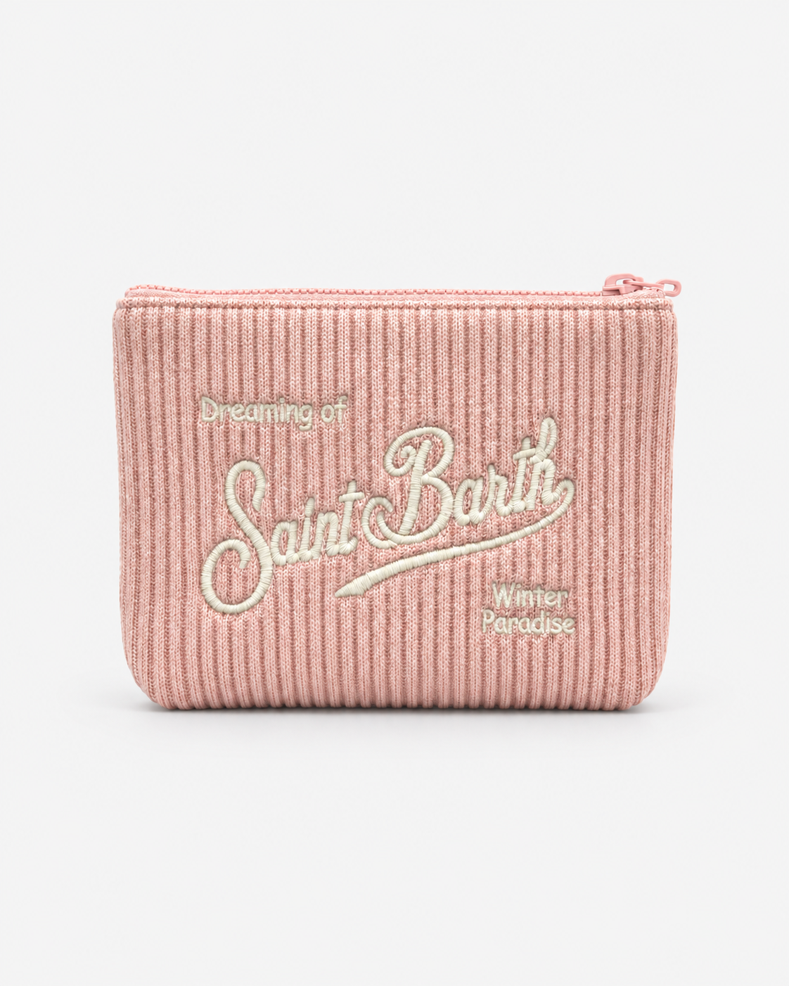 MC2 Saint Barth Pochette Donna Aline Tricot Rosa a Coste