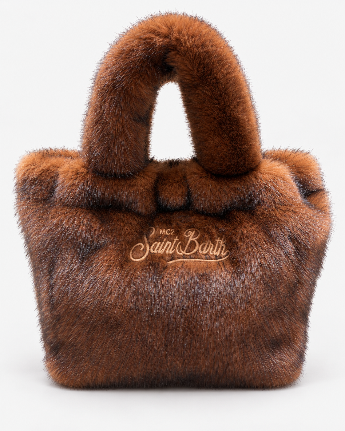 MC2 Saint Barth Borsa Donna Vanity Mini Soft Fur Marrone