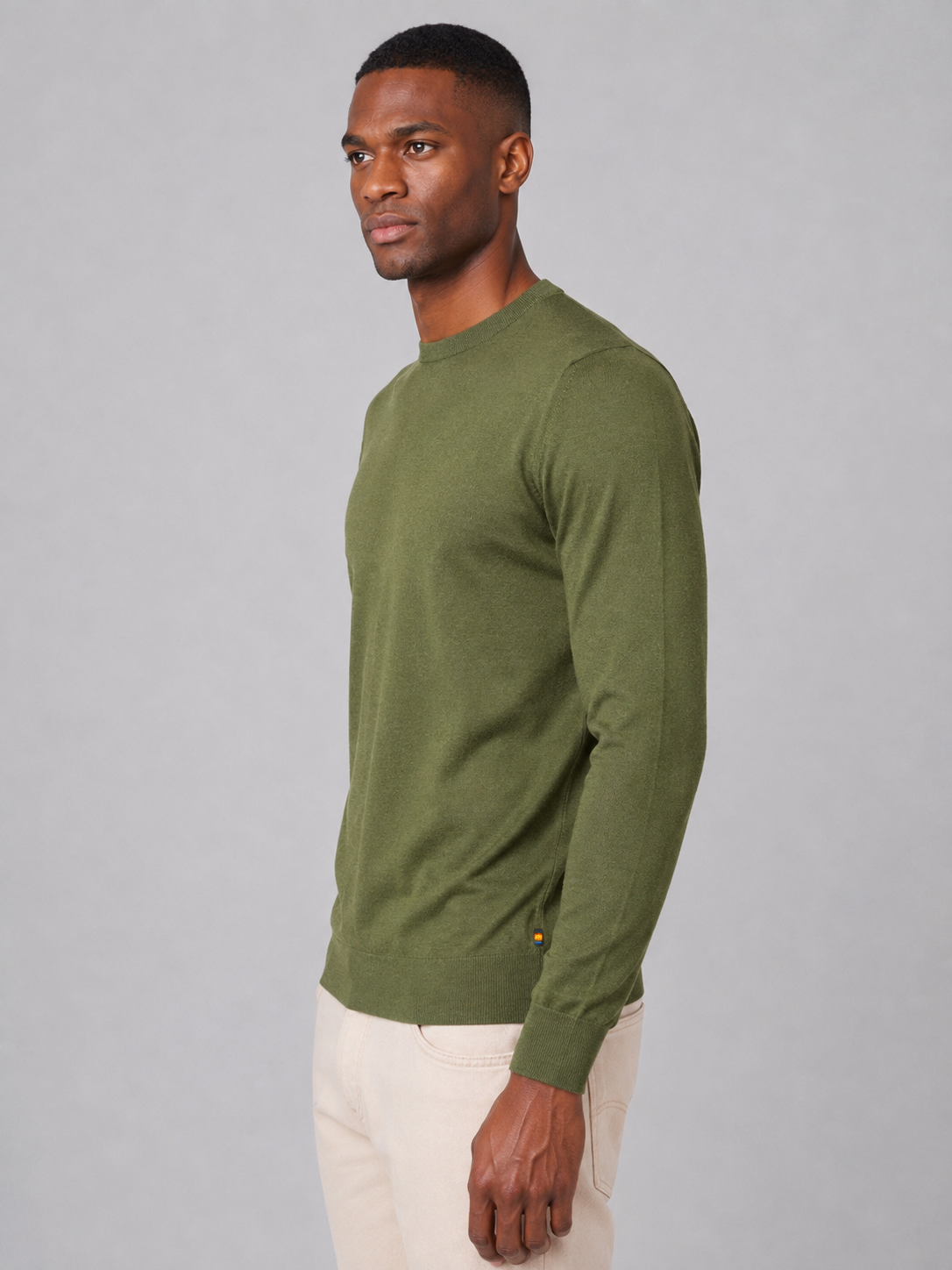 K-way maglia sebastien wool silk cashmere green parsley